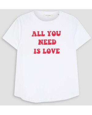 Chinti & Parker Printed Cotton-jersey T-shirt - White