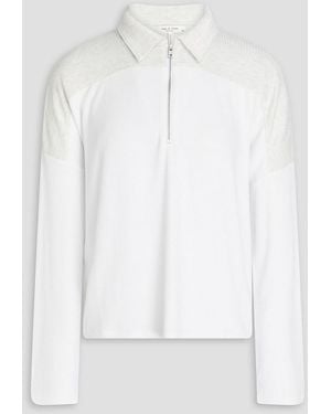 Rag & Bone Ribbed-knit Polo Shirt - White