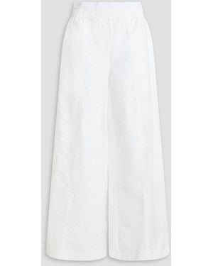 Jonathan Simkhai Olly Cotton-Blend Faille Wide-Leg Trousers - White