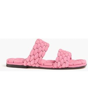 Dries Van Noten Quilted Suede Sandals - Pink