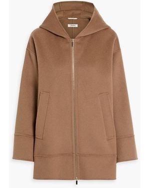 Max Mara Cloe Wool Hooded Coat - Brown