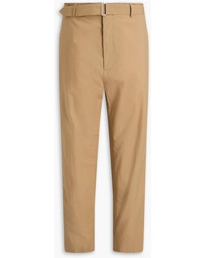 Officine Generale Owen Belted Cotton-Gabardine Pants - Natural