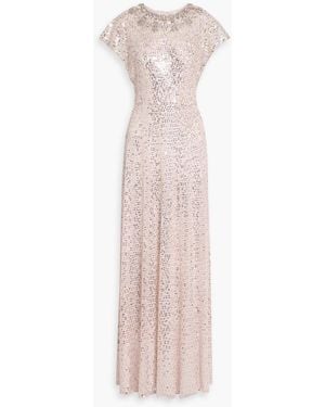 Jenny Packham Elite Embellished Tulle Gown - Pink