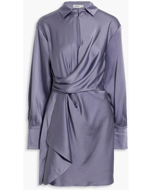 Jonathan Simkhai Talit Wrap-effect Satin Mini Dress - Purple