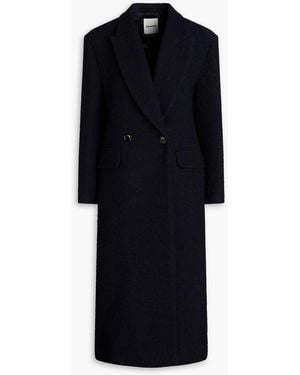 Sandro Bouclé-tweed Coat - Black