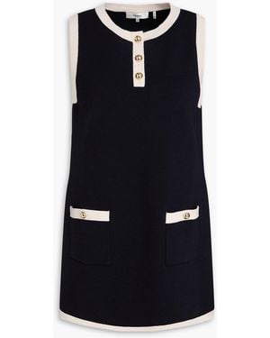 FRAME Wool-Blend Mini Dress - Black