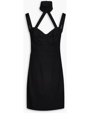 Dolce & Gabbana Cutout Crepe Mini Dress - Black