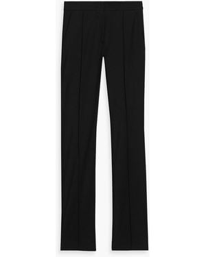 Sportmax Cotton-Blend Twill Straight-Leg Pants - Black