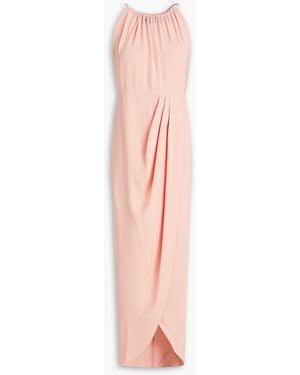 Shona Joy Gathered Satin Maxi Dress - Pink