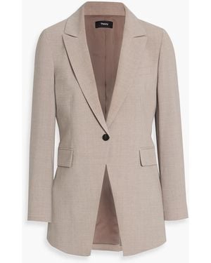 Theory Wool-Blend Blazer - Natural