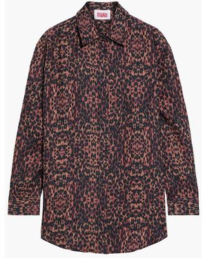 Solid & Striped The Oxford Leopard-print Linen Shirt - Multicolor