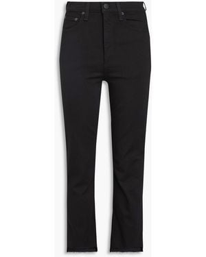 Rag & Bone Wren hoch sitzende cropped jeans mit schmalem bein - Schwarz