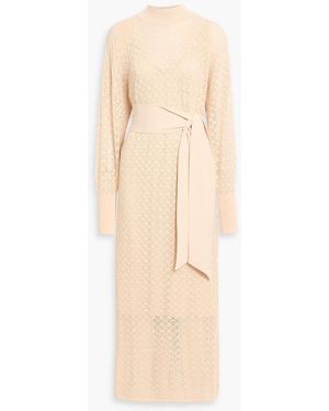 Zimmermann Pointelle-Knit Turtleneck Maxi Dress - Natural
