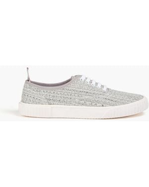 Thom Browne Heritage Tweed Trainers - Grey
