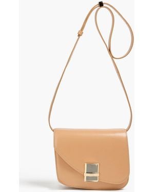 Ferragamo Fiamma Leather Cross-Body Bag - White