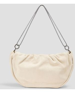 Brunello Cucinelli Nubuck Shoulder Bag - Natural