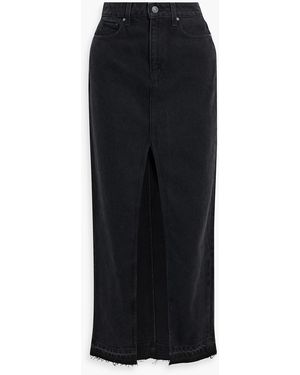 PAIGE Angela Denim Maxi Skirt - Black