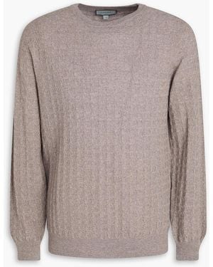 Canali Jacquard-Knit Wool Jumper - Natural