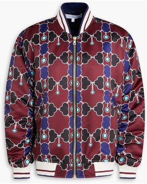 Borgo De Nor iggy Printed Shell Bomber Jacket - Red