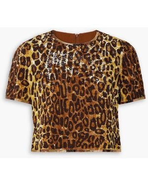 Ashish Beaded Sequined Georgette T-shirt - Multicolor
