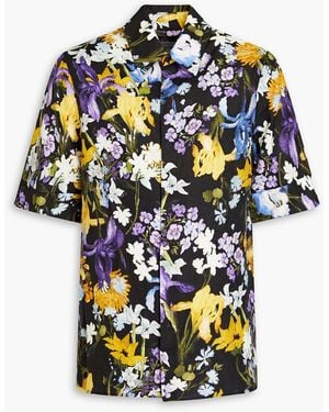 Erdem Felipe hemd aus leinen mit floralem print - Mehrfarbig