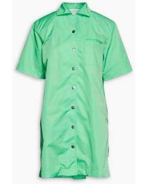 REMAIN Birger Christensen Storm Shell Mini Shirt Dress - Green
