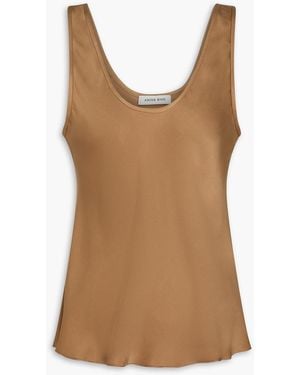 Anine Bing Tanktop "lea" aus seidensatin - Braun