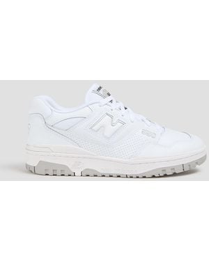 New Balance 550 Mesh-trimmed Leather And Suede Trainers - White