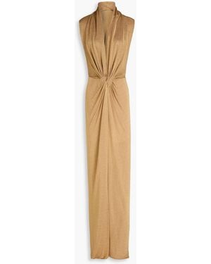 Costarellos Twisted Knitted Gown - White