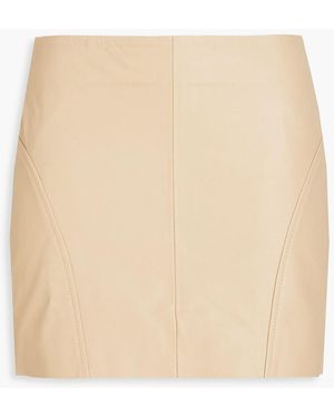 REMAIN Birger Christensen Leather Mini Skirt - Natural