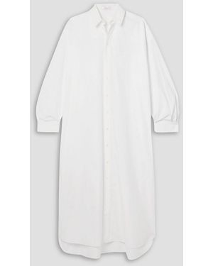 Wardrobe NYC Oversized Cotton-Poplin Maxi Shirt Dress - White