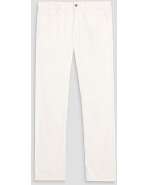 Canali Cotton-Blend Twill Chinos - White