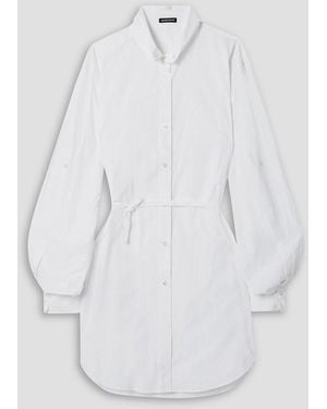 Ann Demeulemeester Belted Cotton-Poplin Shirt - White
