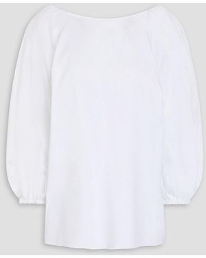 Carolina Herrera Cotton-blend Poplin Top - White