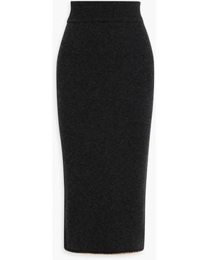 TOTEME Chain-Embellished Wool-Blend Midi Pencil Skirt - Black