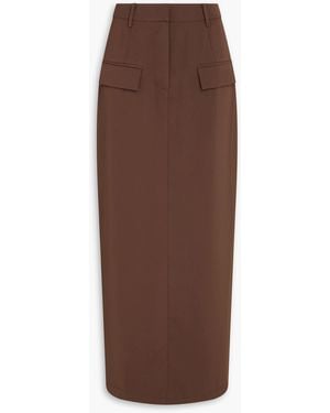 Odd Muse Twill Maxi Skirt - Brown