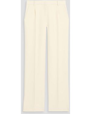 Adam Lippes Banks Wool And Silk-Blend Crepe Straight-Leg Pants - Natural