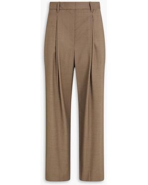 A.Emery Goddard Pleated Wool Wide-Leg Trousers - Natural