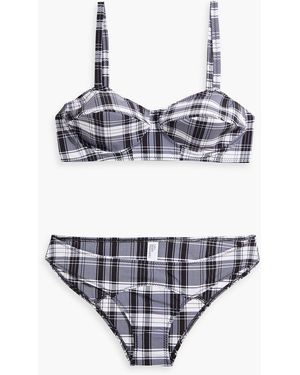 Lisa Marie Fernandez Goldwyn Checked Bikini - Black