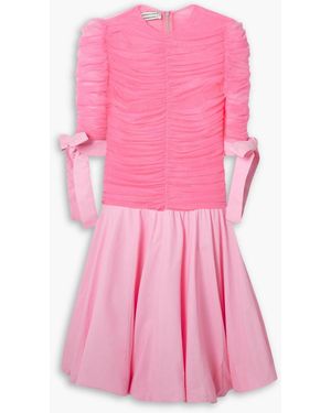 Renaissance Renaissance Sakura Tulle And Cotton-blend Poplin Dress - Pink