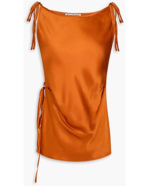 Acne Studios Satin Wrap Blouse - Orange