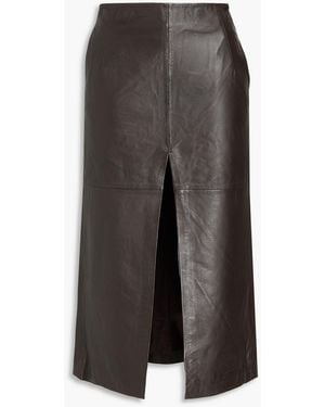 Muubaa Mallory midirock aus leder - Grau