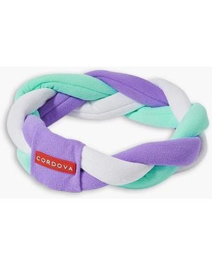CORDOVA The Rope Tow Color-Block Braided Padded Jersey Headband - Blue