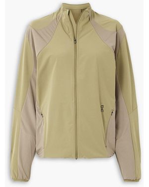 On Shoes Post Archive Facti Breaker Stretch-Shell And Mesh Jacket - Green