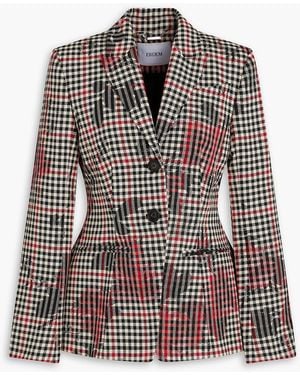 Erdem Printed Tweed Blazer - Black