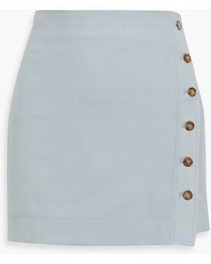 Loulou de Saison Mahaz Wool-twill Mini Wrap Skirt - Gray