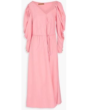 Rejina Pyo Riley gerafftes midikleid aus shell - Pink