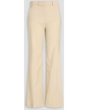 JOSEPH Morissey Wool-Blend Twill Straight-Leg Trousers - Natural