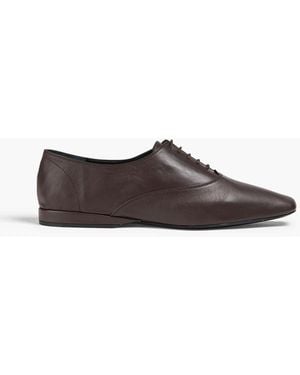 Loulou de Saison Nora Leather Collapsible-heel Flats - Brown