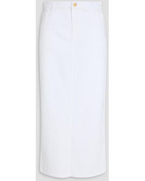 TOVE Sera Denim Midi Skirt - White